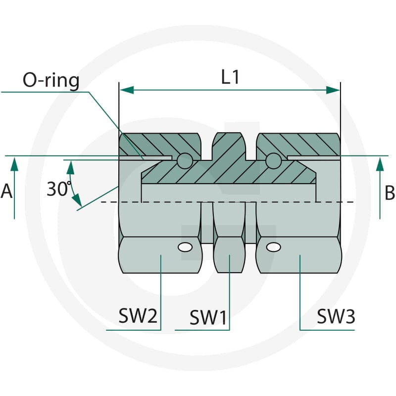 GRANIT GA 1/2 FS-BSP x 3/4 FS-BSP, 5 szt. 87000423 - 87000423 - Sklep rolniczy PoltechParts