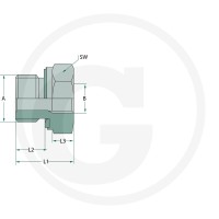 GRANIT GA 1,1/2 M x 1/2 F BSP L=36 81602714 - 81602714 - Sklep rolniczy PoltechParts