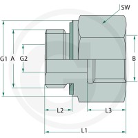 GRANIT GA 1,1/4 M x 1,1/2 F BSP L=60 81602707 - 81602707 - Sklep rolniczy PoltechParts