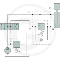 Oleodinamica Marchesini Pojedynczy zawór przeciążeniowo-zwrotno-hamujący 3/8" BSP 85002127 - Sklep PoltechParts