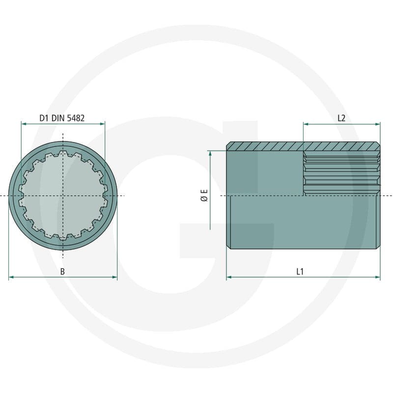 GRANIT Łącząca tuleja 40x36 Z=20 85010049 - 85010049 - Sklep rolniczy PoltechParts