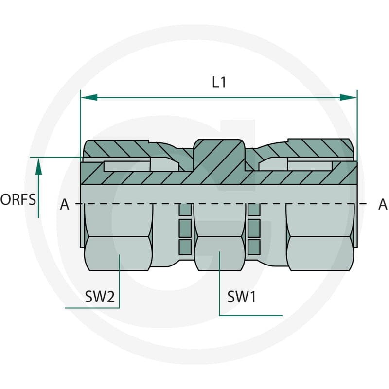 GRANIT GA 1,7/16 FS-ORFS x 1,7/16 FS-ORFS 81528595 - 81528595 - Sklep rolniczy PoltechParts