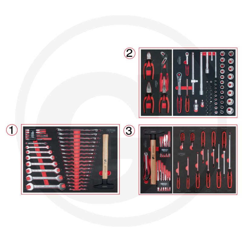 Wózek na narzędzia + zestaw wkładów systemowych SCS, uniwersalny, 116 el. 760SET3 - 760SET3 - Sklep rolniczy PoltechParts