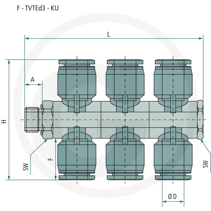 GRANIT B-TVTEdk3-8-1/4-KU Rozdzielacz - trójnik 60603180689 - 60603180689 - Sklep rolniczy PoltechParts