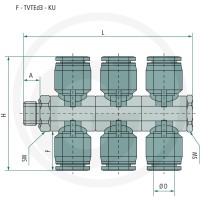 GRANIT B-TVTEdk3-8-1/4-KU Rozdzielacz - trójnik 60603180689 - 60603180689 - Sklep rolniczy PoltechParts