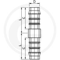 GRANIT E-GV-25-PA złącze proste 60610252228 - 60610252228 - Sklep rolniczy PoltechParts