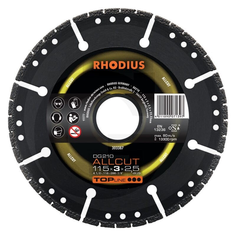 RHODIUS Diamentowa tarcza tnąca DG210 ALLCUT 77500103