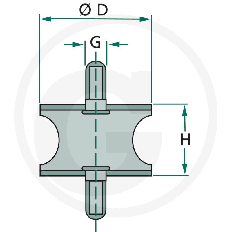 GRANIT Wibroizolator gumowo-metalowy 485AT50X30 - 485AT50X30 - Sklep rolniczy PoltechParts