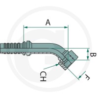 GRANIT PN 20 DKJ 1,5/16" 45° DS 87013098 - 87013098 - Sklep rolniczy PoltechParts