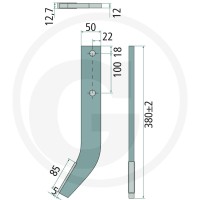 GRANIT ENDURANCE CARBIDE Hak glebogryzarki 179326666 - 179326666 - Sklep rolniczy PoltechParts