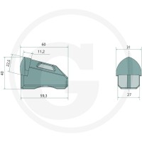 GRANIT ENDURANCE CARBIDE Ząb do przyspawania 32272046 - 32272046 - Sklep rolniczy PoltechParts