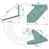 GRANIT Udział skrzydła w mieszance mulczującej 1803100018 - 1803100018 - Sklep rolniczy PoltechParts