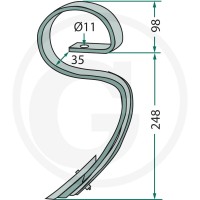 GRANIT Zęby kultywatora 1801208461 - Sklep PoltechParts