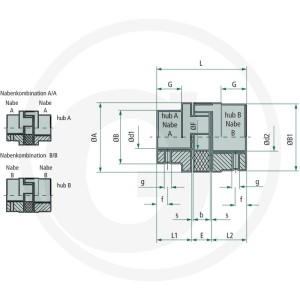 GRANIT A42/55 B Sprzęgło z odlewu bez nawiercenia 85004148