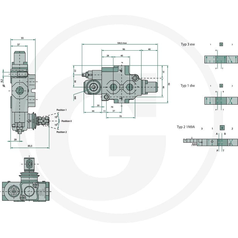 Walvoil Zawór monobloku SD4-1(KG3-120)-1N9A(80)LA 86500003 - 86500003 - Sklep rolniczy PoltechParts