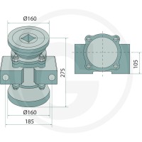 GRANIT Łożysko 50x50 kpl. 11759837 - 11759837 - Sklep rolniczy PoltechParts