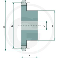 GRANIT Koło do łańcucha jednorzędowego ASA 60 837041-019-38 - 837041-019-38 - Sklep rolniczy PoltechParts