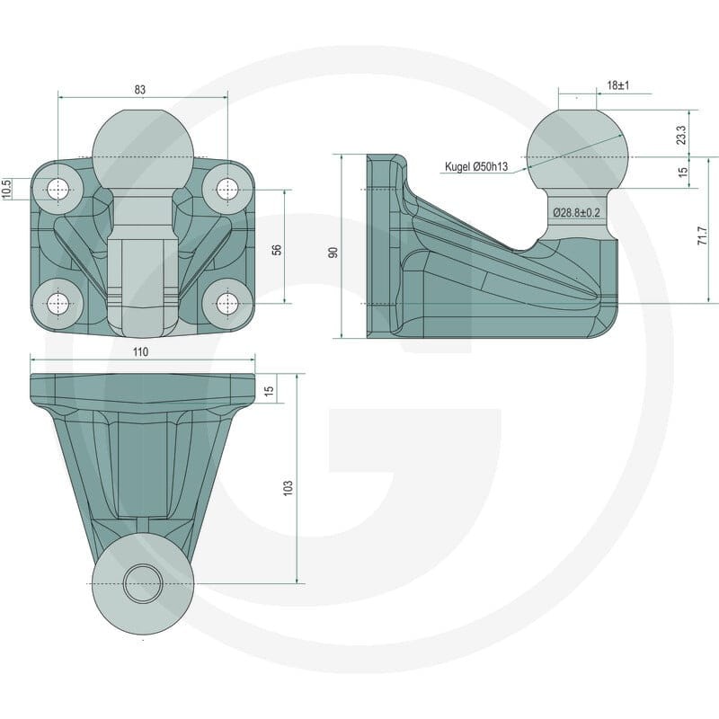 Scharmüller Kula z kołnierzem 77715701601… | poltechparts.pl