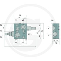 Oleodinamica Marchesini Podwójny zawór przeciążeniowo-zwrotno-ha 85002337 - Sklep PoltechParts