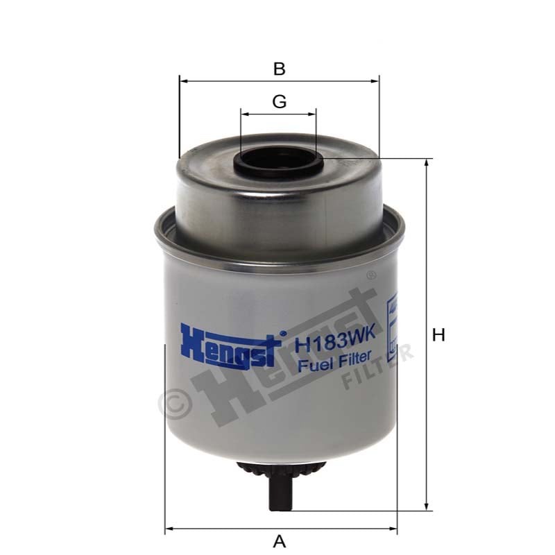 Hengst Filtr paliwa H183WK 866H183WK | poltechparts.pl