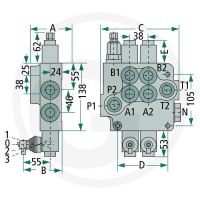GRANIT Zawór P80 2x DW (z kielichami przyłączen 87000944 - 87000944 - Sklep rolniczy PoltechParts