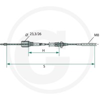 AL-KO Linka hamulcowa - cięgno 1030/1255 89305.089.33.81.0 - 89305.089.33.81.0 - Sklep rolniczy PoltechParts