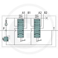 GRANIT Zawór P120 2x DW (A-B zamknięte/ sprężyna powrotna) 87001051 - 87001051 - Sklep rolniczy PoltechParts
