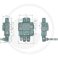 GRANIT Zawór P120 2x DW (A-B zamknięte/ sprężyna powrotna) 87001051 - 87001051 - Sklep rolniczy PoltechParts
