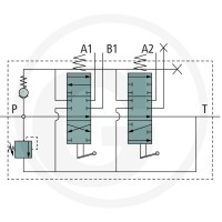 GRANIT Zawór P80 1x DW, 1xEW (A,A-B zamknięte/ sprężyna powrotna) 87001359 - 87001359 - Sklep rolniczy PoltechParts