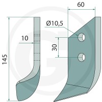 GRANIT Nóż do kopania rowów 180633-SDO-13-L - 180633-SDO-13-L - Sklep rolniczy PoltechParts