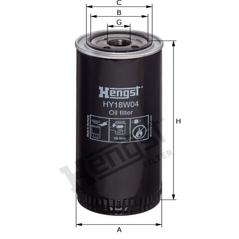Hengst Filtr oleju HY18W04 12123309 - 12123309 - Sklep rolniczy PoltechParts
