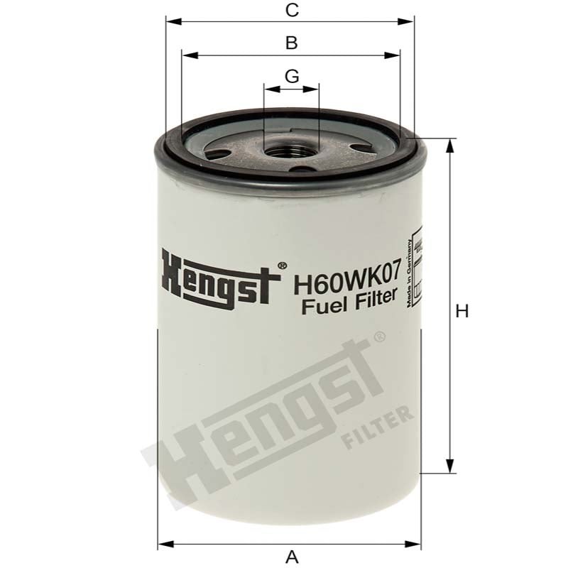 Hengst Filtr paliwa H60WK07 866H60WK07 | poltechparts.pl