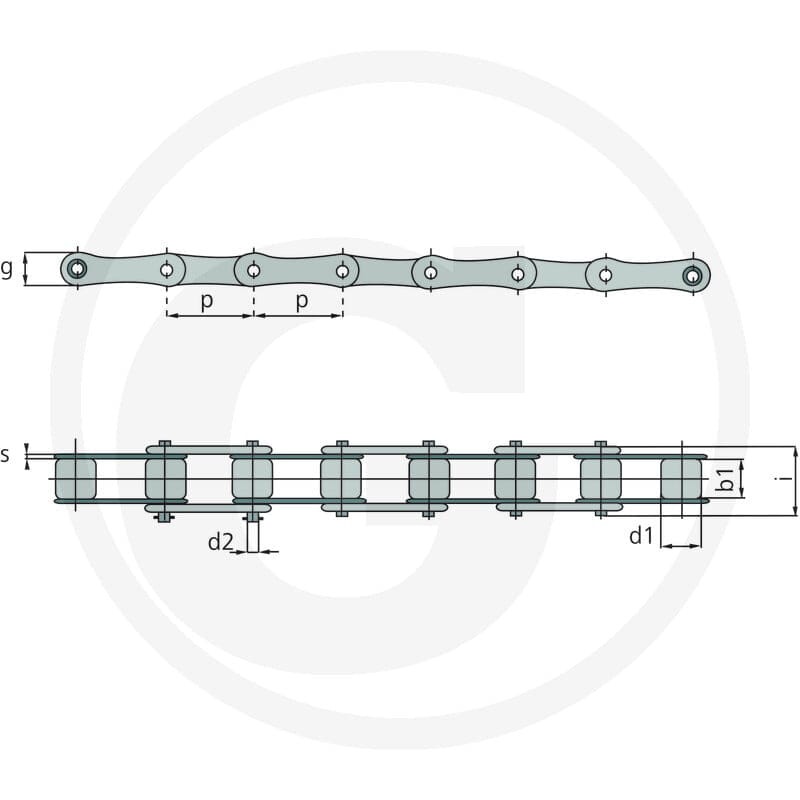 DONGHUA Łańcuch rolkowy 5 m 8360000511 - 8360000511 - Sklep rolniczy PoltechParts