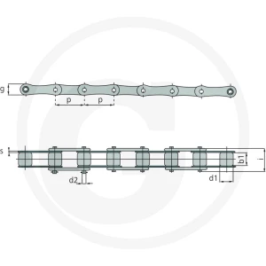 DONGHUA Łańcuch rolkowy 5 m 8360000511