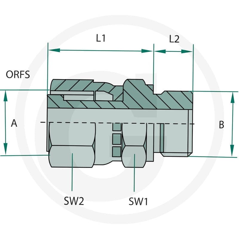 GRANIT GA 1,3/16 FS-ORFS x M22 M-MET 81528539 - 81528539 - Sklep rolniczy PoltechParts