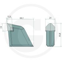 GRANIT ENDURANCE CARBIDE Ząb do przyspawania 179726669 - 179726669 - Sklep rolniczy PoltechParts