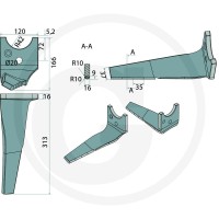 GRANIT ENDURANCE CARBIDE Ząb brony aktywnej 11973909 - 11973909 - Sklep rolniczy PoltechParts
