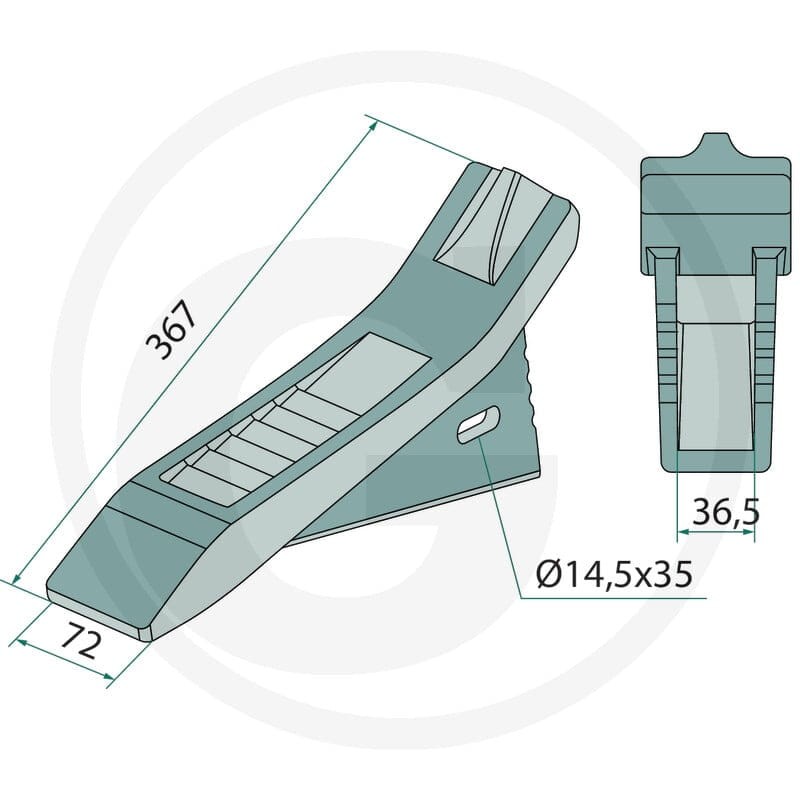 GRANIT  Końcówka do obornika 11646605 - 11646605 - Sklep rolniczy PoltechParts