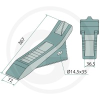 GRANIT  Końcówka do obornika 11646605 - 11646605 - Sklep rolniczy PoltechParts