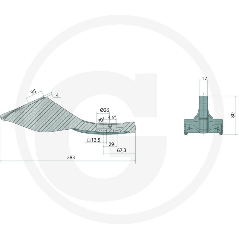 GRANIT ENDURANCE CARBIDE Dziób redlicy 12335251 - 12335251 - Sklep rolniczy PoltechParts