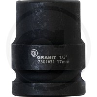 GRANIT BLACK EDITION 1/2" nasadka udarowa sześciokątna, krótka, 17mm 7301031 - 7301031 - Sklep rolniczy PoltechParts