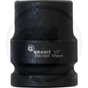 GRANIT BLACK EDITION 1/2" nasadka udarowa sześciokątna, krótka, 17mm 7301031