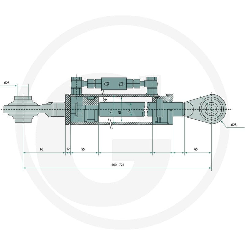 GRANIT Łącznik górny hydrauliczny 20000212 | poltechparts.pl