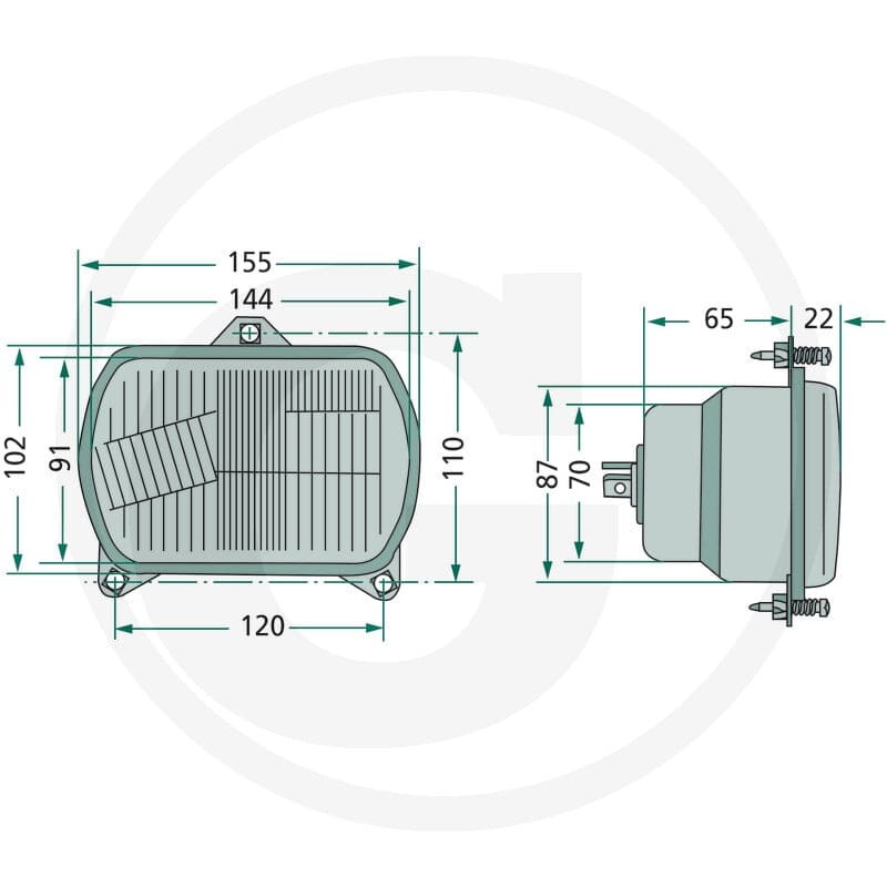 Cobo Reflektor kierunkowy 22705389000 - 22705389000 - Sklep rolniczy PoltechParts