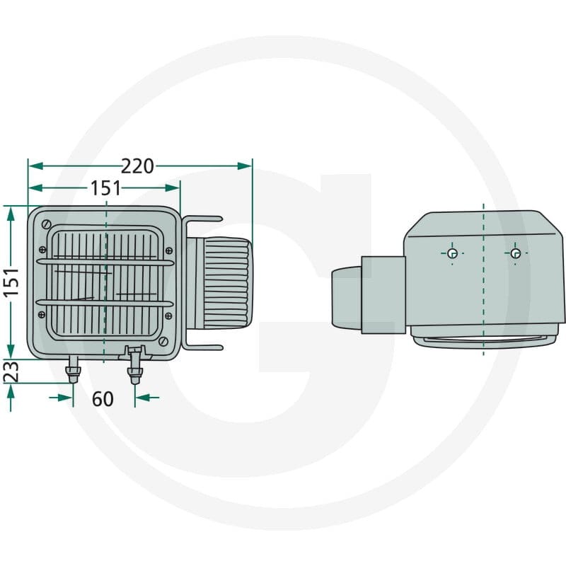 Cobo Reflektor kierunkowy 22705619000 - 22705619000 - Sklep rolniczy PoltechParts