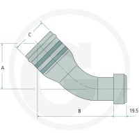 Parker Króciec zasysający, wersja nasadzana, zestaw, 45° 25704364 - Sklep PoltechParts