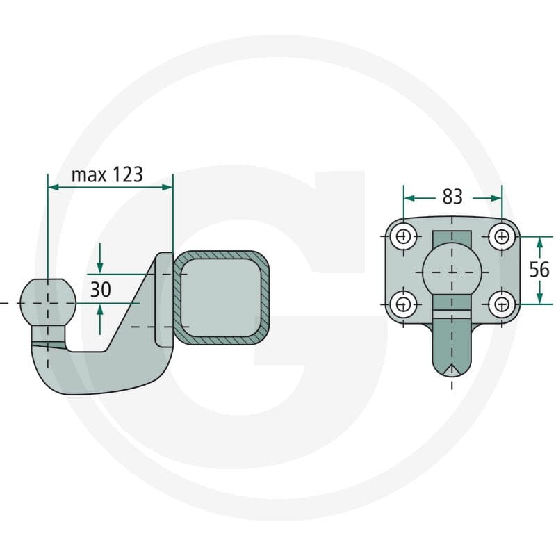 GRANIT Kula zaczepu 200237125 - 200237125 - Sklep rolniczy PoltechParts