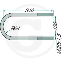 GRANIT Uchwyt resoru 136X20X340 forma 2 35742425359 - 35742425359 - Sklep rolniczy PoltechParts
