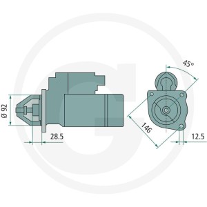 MAHLE Rozrusznik przekładniowy 12 V / 3,2 kW 379IS1398