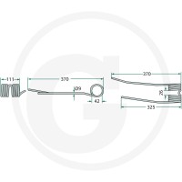 GRANIT Palec przetrząsaczo-zgrabiarki karu… | poltechparts.pl